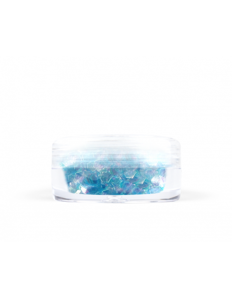 Konfetti brokat hologram - niebieski opalizujący