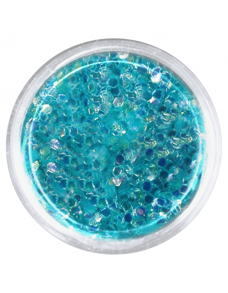 Konfetti brokat hologram - turkusowy opalizujący