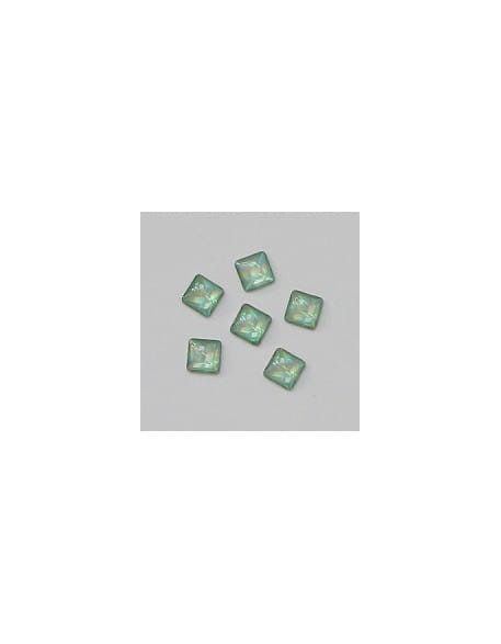 Ozdoby szklane 3D kwadraty 20szt - jasno zielone
