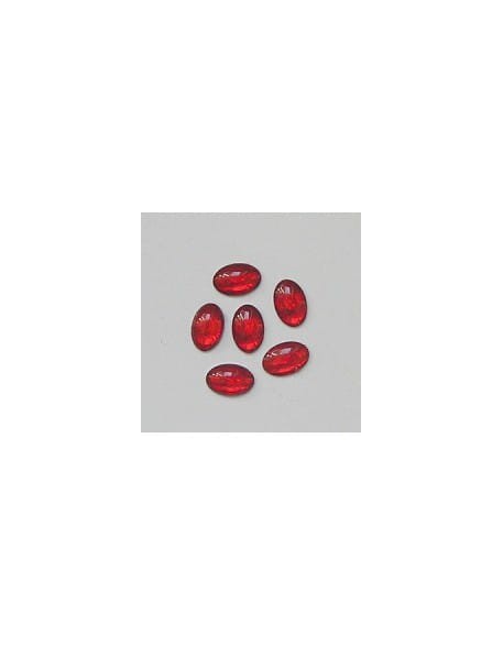 Ozdoby szklane 3D owal 20szt - czerwone