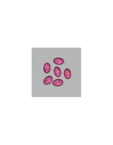 Ozdoby szklane 3D owal 20szt - różowe