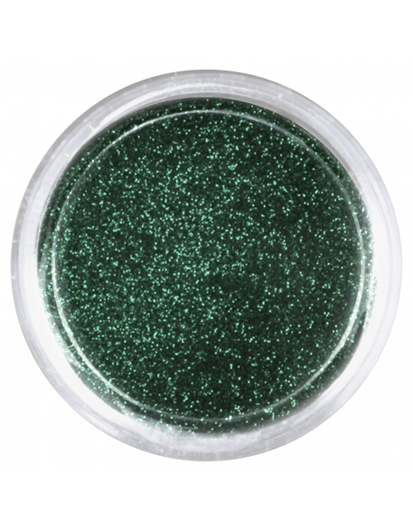 Brokat drobny nr 004 - ciemno zielony metaliczny