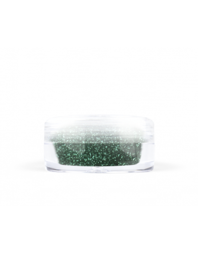 Brokat drobny nr 004 - ciemno zielony metaliczny