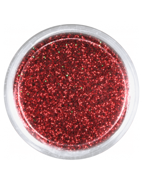 Brokat drobny nr 004 - czerwony, metaliczny