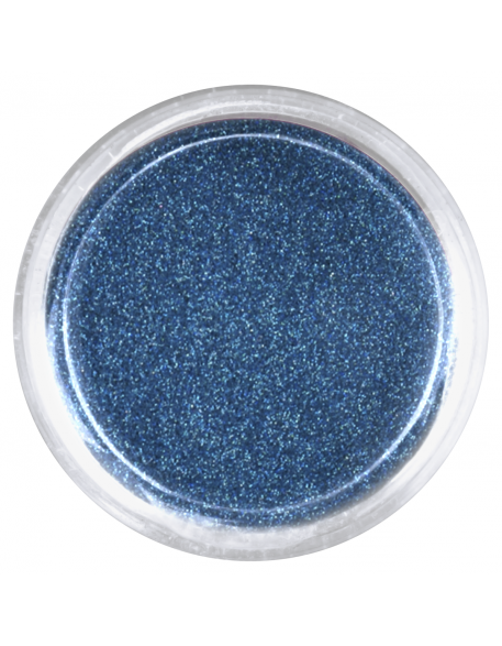 Brokat drobny nr 004 - niebieski metaliczny