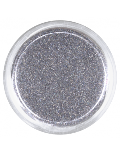 Brokat drobny nr 004 - srebrny opalizujący