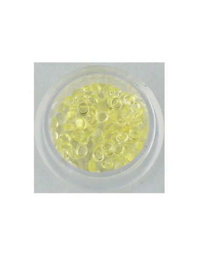 Ozdoby perełki szklane duże 100szt - żółte