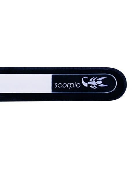 Pilnik szklany dwustronny ręcznie grawerowany - znak zodiaku Skorpion