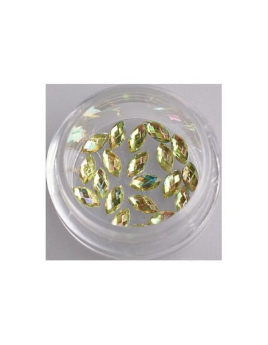 Ozdoby szklane łódki duże 20szt - żółte mieniące się