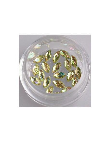 Ozdoby szklane łódki duże 20szt - żółte mieniące się