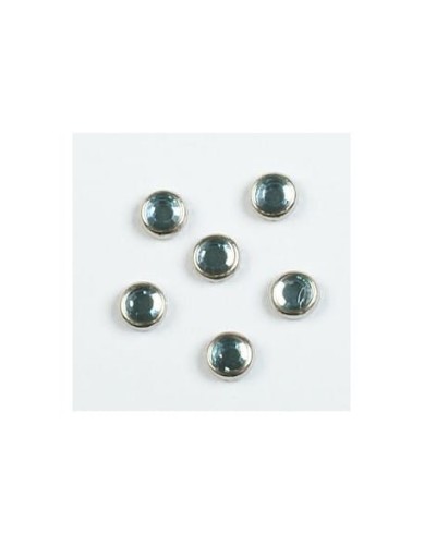 Cyrkonie w srebrnej oprawie (4mm) 20szt - aquamarine