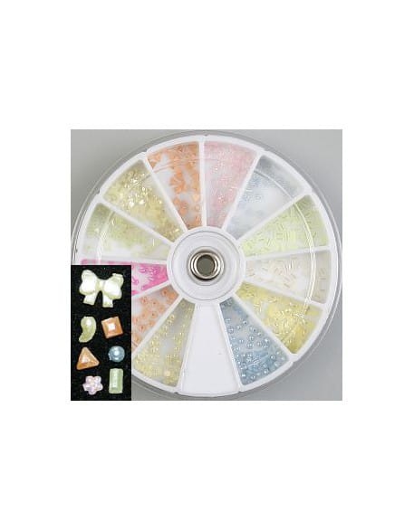 Ozdoby perłowe w karuzelce (240szt.) - różne