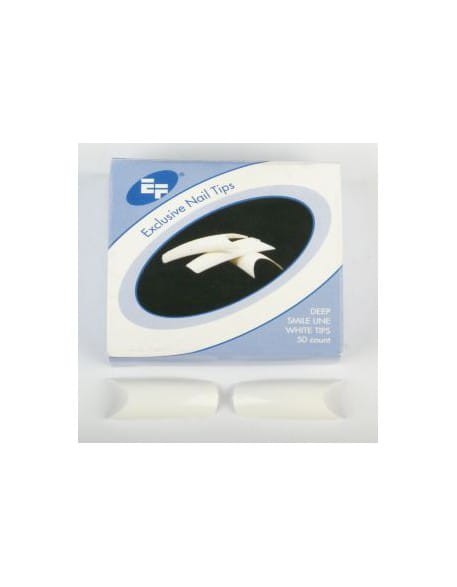 Tipsy białe ozdobne EFexclusive 50 ct nr 9 - z głęboką linią uśmiechu