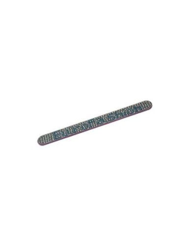 Pilnik do paznokci z cyrkoniami 17cm - srebrny z niebieskim napisem Euro Fashion
