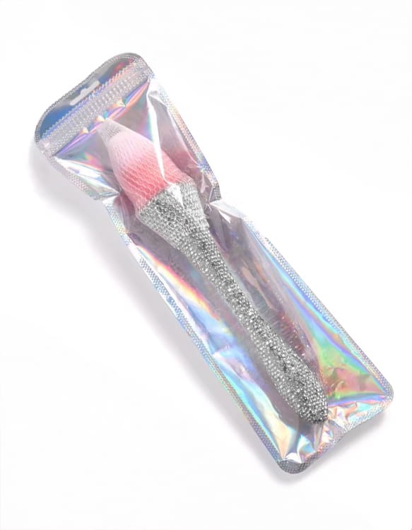 Pędzelek do pyłu ze srebrnymi cyrkoniami