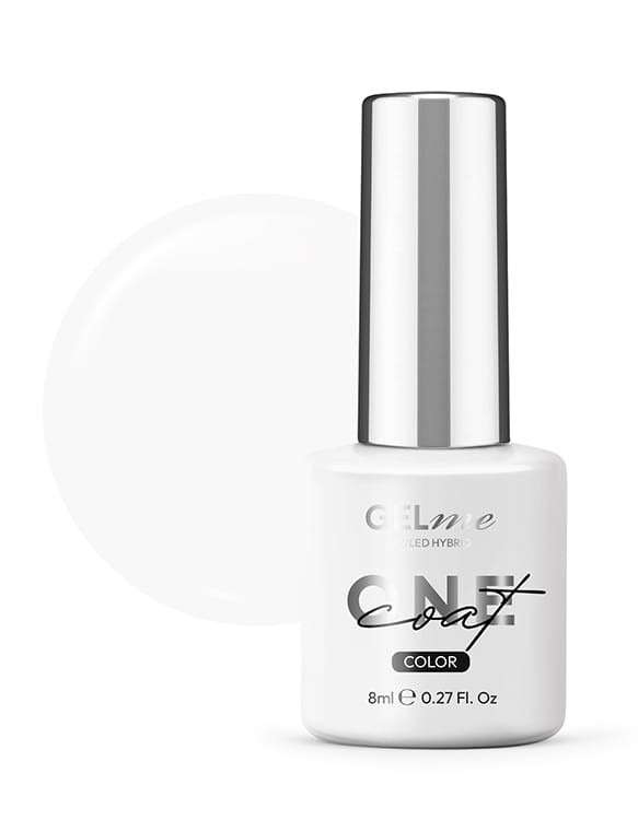 Lakier hybrydowy GELme ONE Coat UV/LED Hybrid ESN 8ml - #310 Classic White - CLASSIC COLLECTION