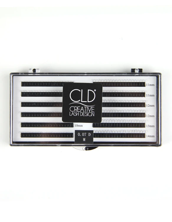 Rzęsy CLD 3D Volume Fans - gotowe kępki do przedłużania - D