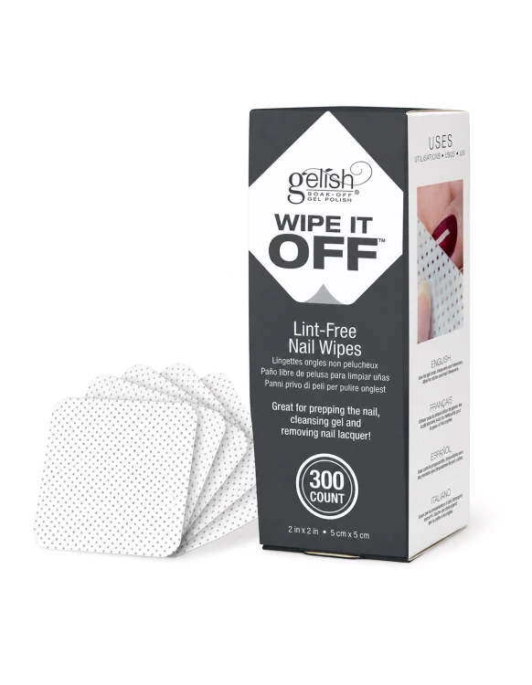 Gelish Wipe It Off Lint-Free Nail Wipes 5 × 5 cm – 300 Pack