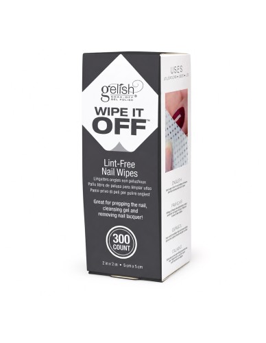Gelish Wipe It Off Lint-Free Nail Wipes 5 × 5 cm – 300 Pack