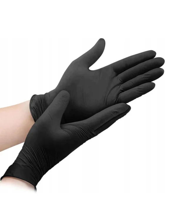 Medicov Black Powder-Free Nitrile Gloves Size M – 100 Pack