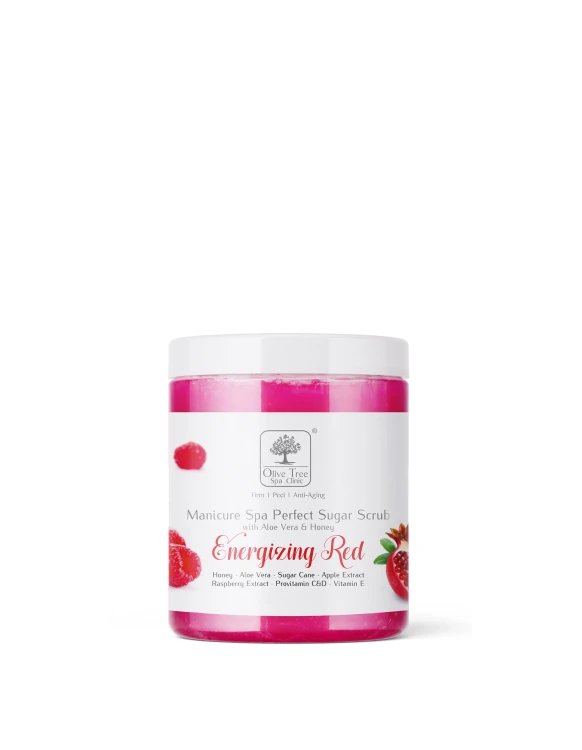 Peeling cukrowy do dłoni Olive Tree Spa Clinic Perfect Sugar Scrub Energizing Red 250 g