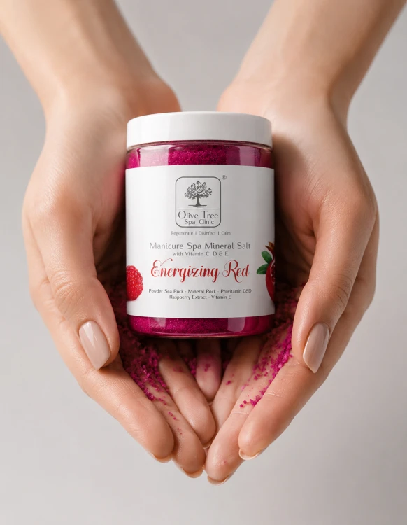 Olive Tree Spa Clinic Mineral Salt Energizing Red Hand Soak 500 g