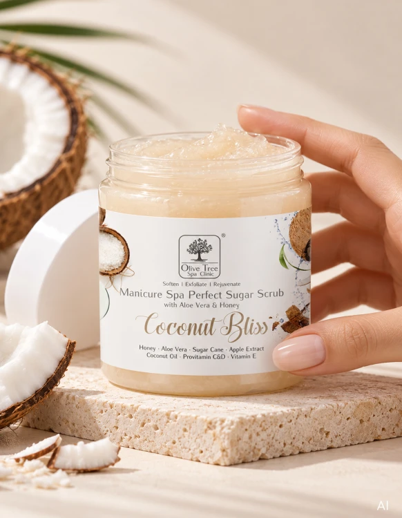 Peeling cukrowy do dłoni Olive Tree Spa Clinic Perfect Sugar Scrub Coconut Bliss 1000 g