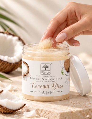Peeling cukrowy do dłoni Olive Tree Spa Clinic Sugar Scrub Coconut Bliss 400 g