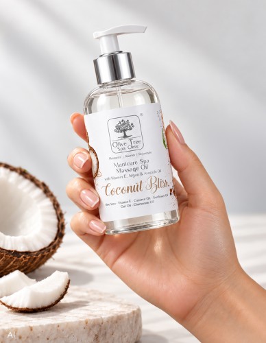 Olejek do masażu dłoni i ciała Olive Tree Spa Clinic Massage Oil Coconut Bliss 236 ml