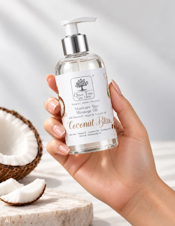Olejek do masażu dłoni i ciała Olive Tree Spa Clinic Massage Oil Coconut Bliss 236 ml